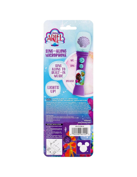 Micrófono de Juguete eKids Ariel para Niños con Música y Luces