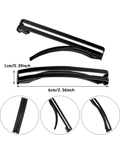 48 Clips de Pelo de Metal Antideslizantes WILLBOND 6x1 cm