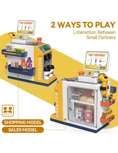 Juego de Caja Registradora POFJOEQ 48PCS para Niños