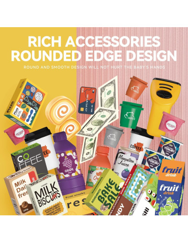 Juego de Caja Registradora POFJOEQ 48PCS para Niños