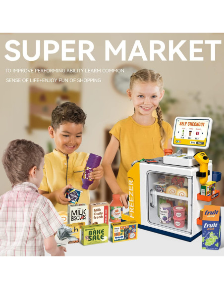 Juego de Caja Registradora POFJOEQ 48PCS para Niños