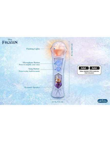 Micrófono Infantil KIDdesigns Frozen 2020 con Música y Luces