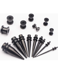 Kit de Estiramiento de Orejas 36 Piezas CABBE KALLO Acero Inoxidable 2