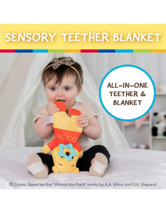 Manta Sensorial Winnie the Pooh con Mordedor y Crinkle para Bebés 2