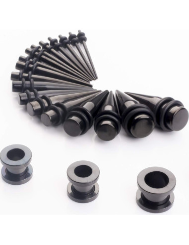 Kit de Estiramiento de Orejas 36 Piezas CABBE KALLO Acero Inoxidable
