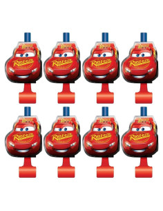 Blowouts de Fiesta Disney Cars 3 - Paquete de 8 - Coloridos y Resistentes