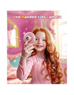 Cámara Digital de Juguete TEKFUN KC006 Rosa 48MP 1080P 2