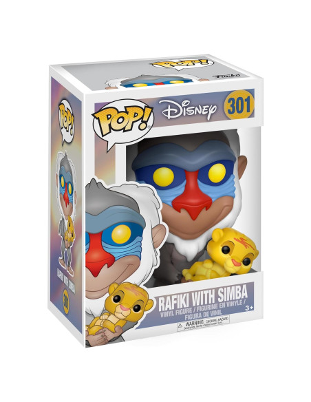 Funko POP Disney El Rey León Rafiki con Simba 9.5 cm