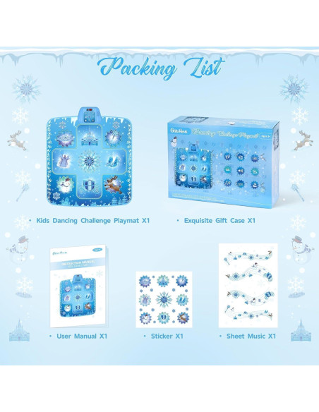 Alfombra de Baile Electrónica GirlsHome - Frozen 101,6x86,4cm