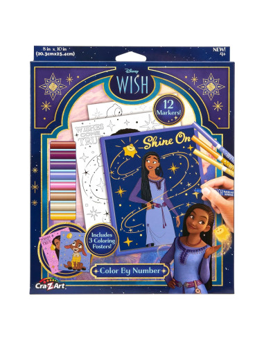 Set de Colorea por Números Disney WISH! con 12 Marcadores