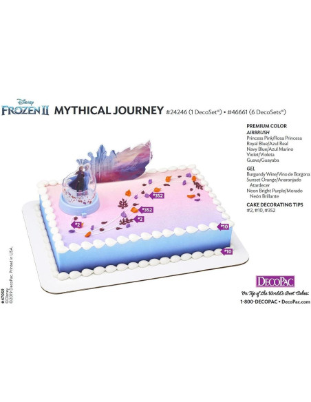 DecoSet Disney Frozen 2 - Adorno de Tarta Elsa y Anna