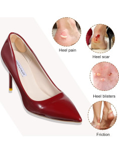 12 Almohadillas Antideslizantes para Talones Yuanchu 9.5x3.8cm 2