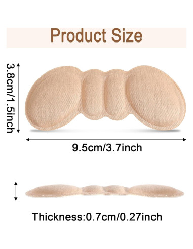 12 Almohadillas Antideslizantes para Talones Yuanchu 9.5x3.8cm