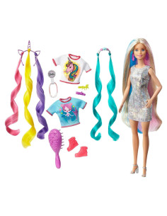 Muñeca Barbie Pelo de Fantasía Mattel con Accesorios