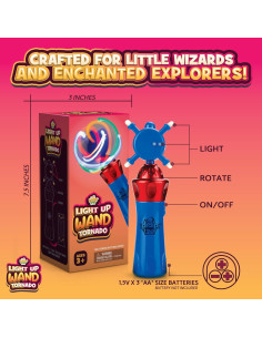 Varita Luminosa Giratoria IPIDIPI TOYS - Juguete LED 19 cm 2