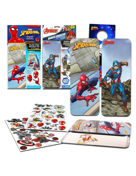 Kits de Vestir Magnéticos Disney 25 Piezas - Capitán América y Spiderman Kits de Vestir Magnéticos Disney 25 Piezas - Capitán América y Spiderman