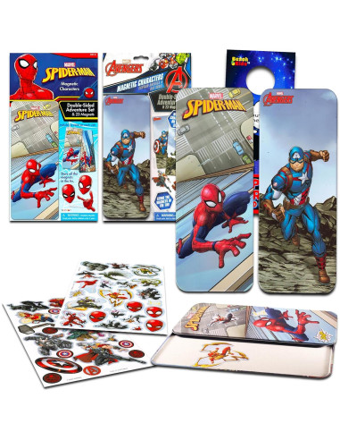 Kits de Vestir Magnéticos Disney 25 Piezas - Capitán América y Spiderman