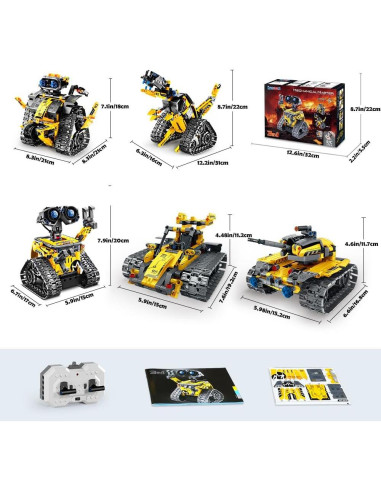 Set de Construcción Robot 5-en-1 INSOON Control Remoto