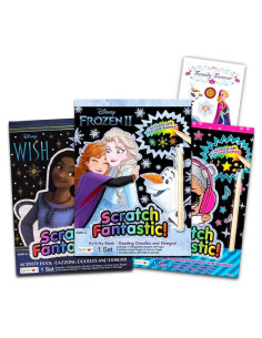 Set de Libros de Rascar Disney para Niños - Frozen, Vampirina y Shimmer
