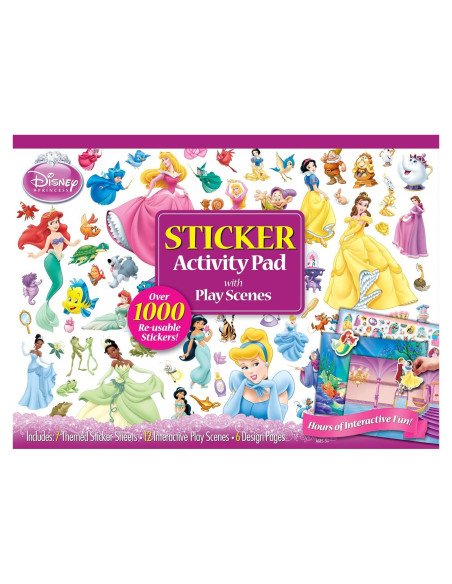 Almohadilla de Actividad de Pegatinas Bendon Princesa Disney