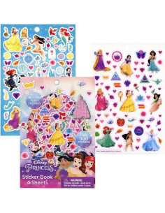 Libro de Pegatinas Princesas Disney - 4 Hojas, 300 Pegatinas 2