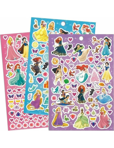 Libro de Pegatinas Princesas Disney - 4 Hojas, 300 Pegatinas