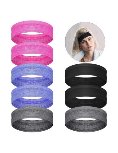 8 Bandas para el Sudor Elásticas SATINIOR - Unisex, Ajustables