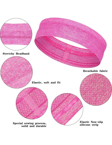 8 Bandas para el Sudor Elásticas SATINIOR - Unisex, Ajustables