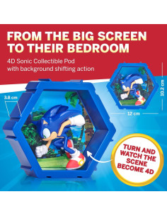 Figura Coleccionable PODS 4D Sonic 3D Conectable 91g 2