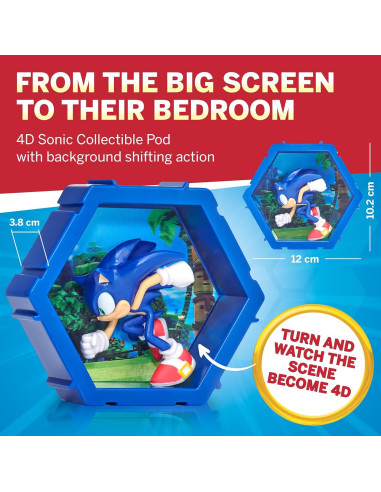 Figura Coleccionable PODS 4D Sonic 3D Conectable 91g