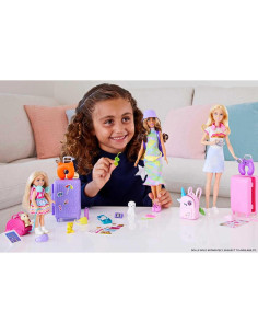 Muñeca Chelsea Barbie Set de Viaje con Cachorro y 6 Accesorios 2