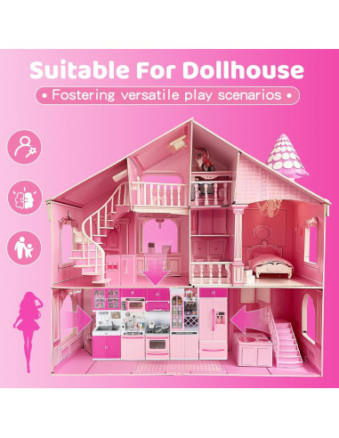 Set de Cocina Rosa 64 PCS con Luces y Sonidos SOCBTNSO