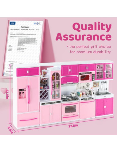 Set de Cocina Rosa 64 PCS con Luces y Sonidos SOCBTNSO