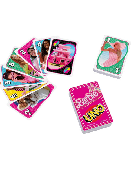 Juego de Cartas UNO Barbie La Película Mattel 2-10 Jugadores Juego de Cartas UNO Barbie La Película Mattel 2-10 Jugadores