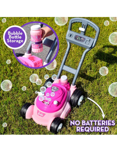 Cortacésped de Burbuja Barbie para Niños 1.42 kg, Juguete Sin Pilas