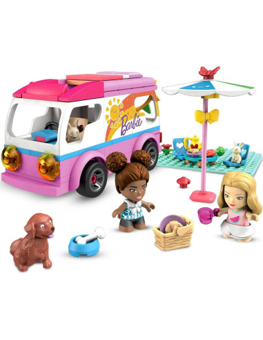 Juego de Construcción Mega Construx Barbie DreamCamper 123 Piezas