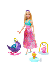 Juego de guardería de dragones Barbie Dreamtopia con muñeca