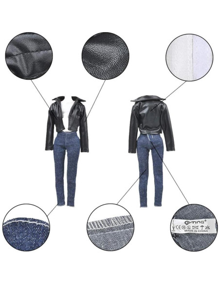 Conjunto de Ropa para Muñecas E-TING 11.5" 5 Piezas + 10 Zapatos