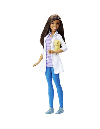 Muñeca Veterinaria Barbie Afroamericana con Estetoscopio
