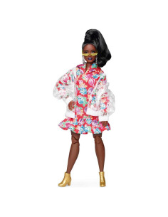 Muñeca Barbie BMR1959 Curvy Poseable con Chaqueta Bomber