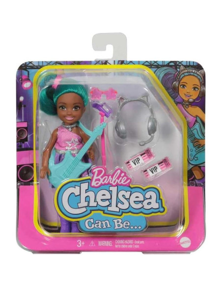 Muñeca Chelsea Rockstar Mattel 15.24 cm con Accesorios