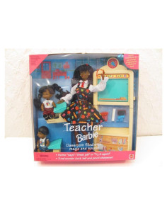 Conjunto de juego Barbie maestra con sonidos reales y 2 estudiantes