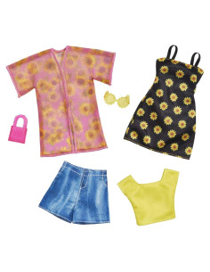 Conjunto de Ropa Barbie 2 Atuendos y 2 Accesorios
