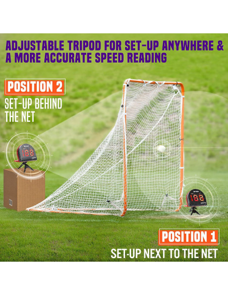 Radar de Velocidad NET PLAYZ para Lacrosse - Mide hasta 241 kph
