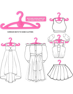 Perchas para Muñecas Lausomile 60 Piezas 29,21 cm 2