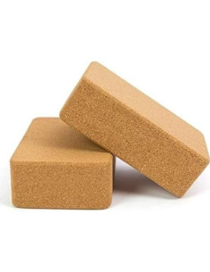 Bloques de Yoga de Corcho SVY, Paquete de 2, 22.86x15.24x7.62 cm 2