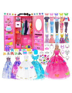 Ebuddy 140 Piezas Ropa y Accesorios para Muñeca 11.5"