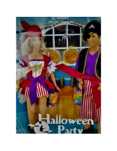 Set Muñecas Halloween Barbie y Ken Piratas Mattel 1998 2