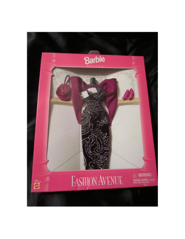 Vestido de Noche Púrpura Barbie Fashion Avenue 35.5x25.4cm