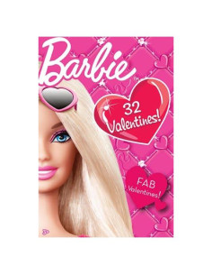 Tarjetas de Intercambio San Valentín Paper Magic Barbie - 32 Unidades